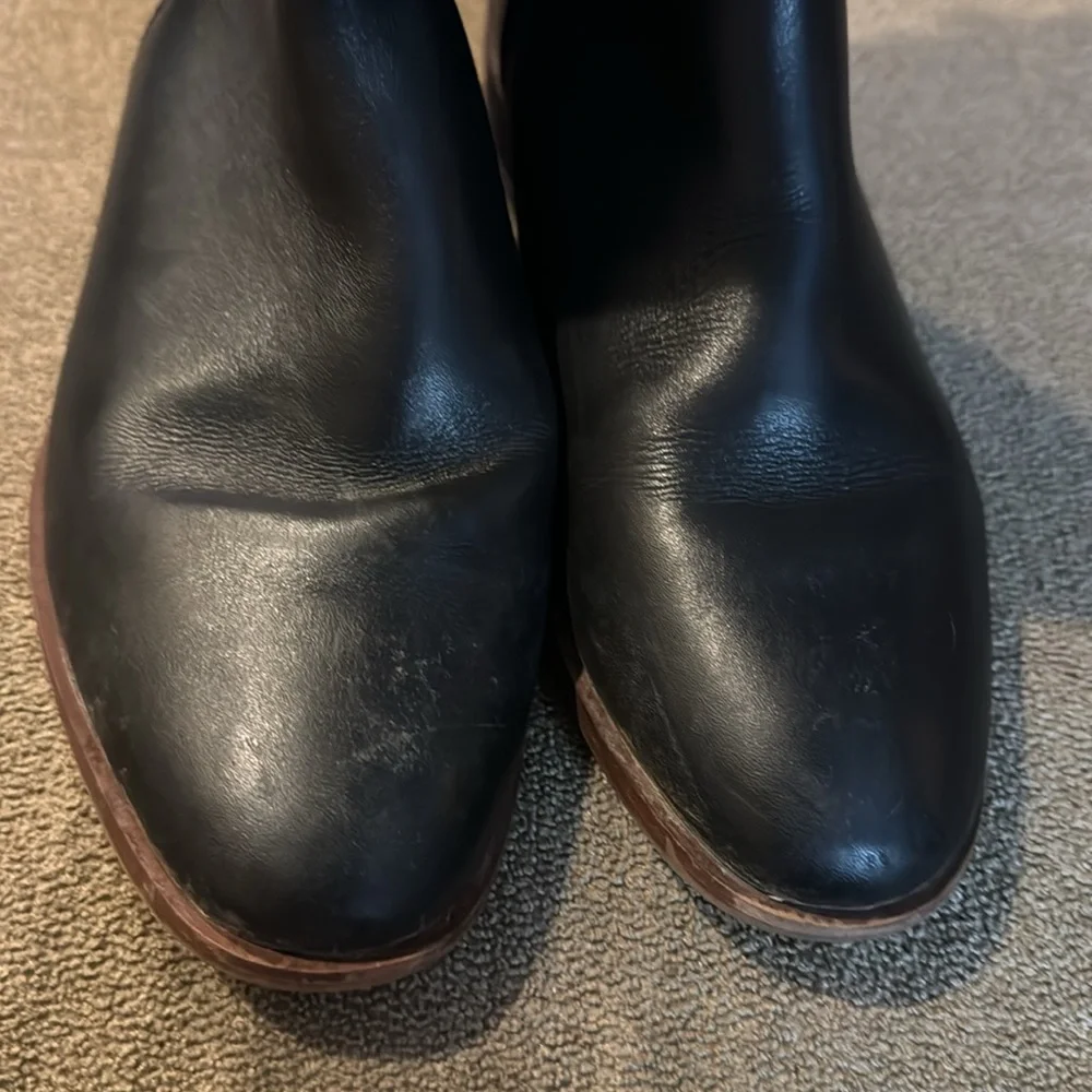 Franco Sarto Roselle Black Leather Tall Boots Size 8.5 (TD)